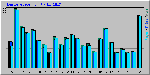 Hourly usage for April 2017